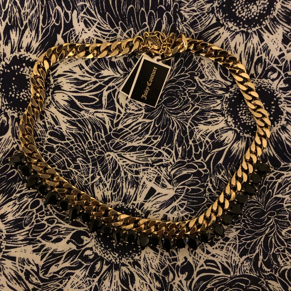 Juicy Couture Rhinestone Chain Necklace